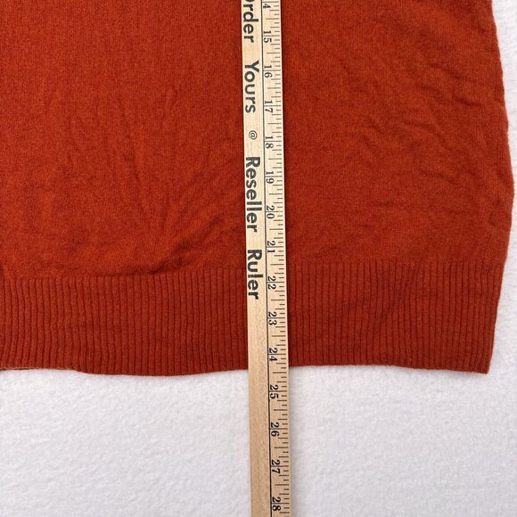 Banana Republic‎ Sweater Men’s Size XL Orange Merino Wool Pullover Thin Knit - Picture 10 of 10